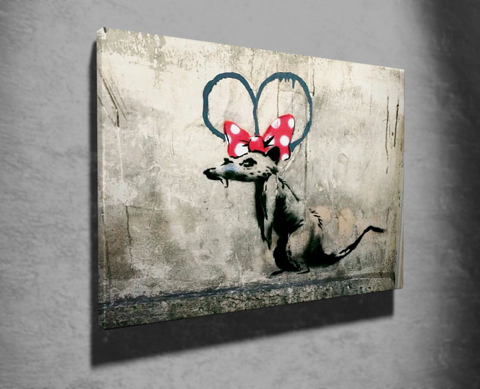 Wallity Lienzo Decorativo Banksy WY21 (70 x 100 cm)